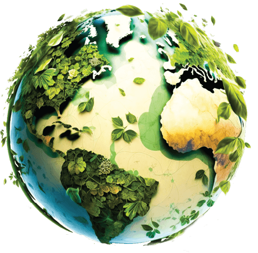 Planet earth and clean air icon